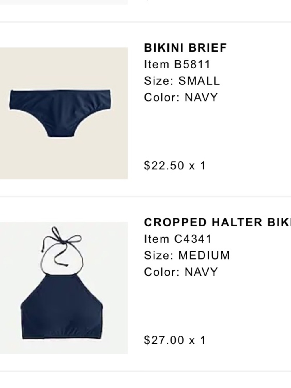 J. Crew Halter high neck bikini